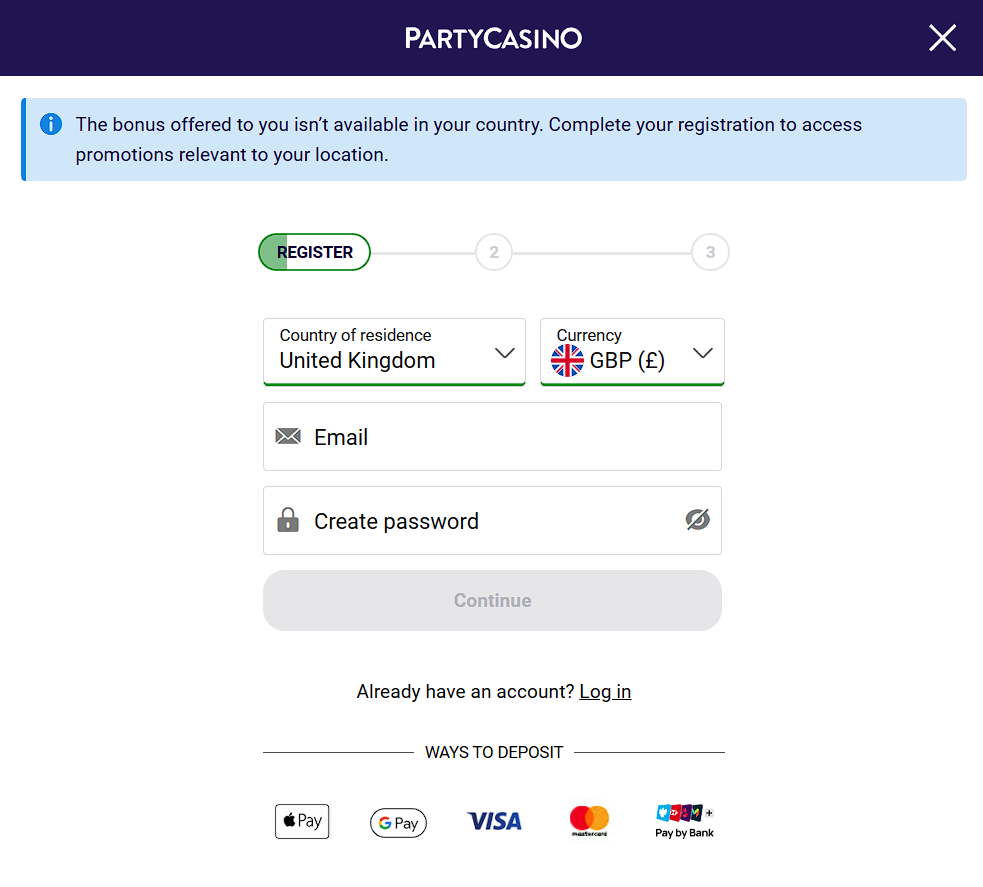 Party Casino Login